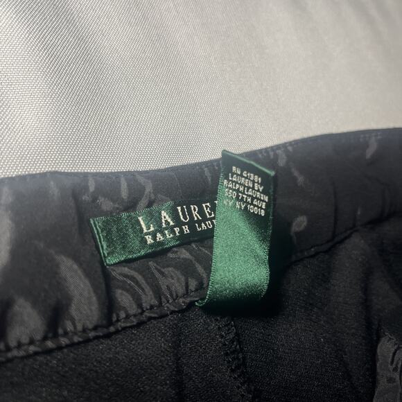 Lauren Ralph Lauren Pants Womens Size 2 Black Zip Pockets Career Trouser Comfort - Picture 5 of 8